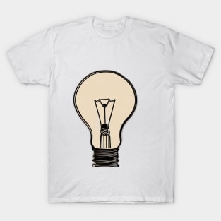 Light Bulb Beige Shadow Silhouette Anime Style Collection No. 419 T-Shirt